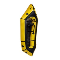 Sac à dos gonflable fait à la main, pour aventure légères, en noir et jaune, bateau craft avec auto-carénage