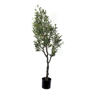 Parfait grand olivier vert Faux arbre en soie topiaire avec des fruits pour la décoration d'entrée intérieure maison bureau Patio porche <span class=keywords><strong>balcon</strong></span> cadeau - Product Image 3