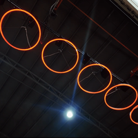 GINYU Dia80cm Full Color LED Kinetic Lifting Ring Light DMX512 Matrix Stage Light for Nightclub Dj Party Disco