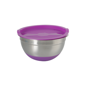 Mỹ Phong Cách Nhà Bếp Thép Không Gỉ Vòng Trộn Bát Với Đầy Màu Sắc Silicone Dưới Kín Nắp Đậy Biểu Tượng Tùy Chỉnh Salad Bát Đặt - Product Image 5