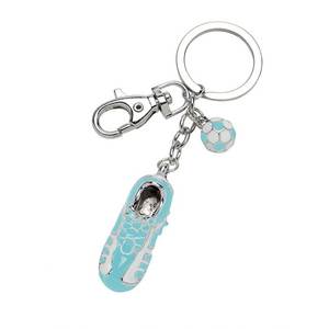 Porte-clés blanc bleu clair, accessoire pour chaussures de football - Product Image 1