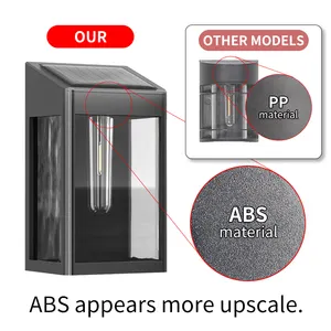 Lámpara de pared solar LED Ip65 impermeable al aire libre jardín montaje en pared inducción aplique de pared solar luz - Product Image 2