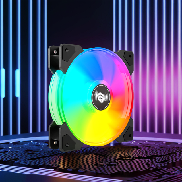 Ventilateur OEM Pc Rgb Fan 120mm Case Fan With Lighting Factory Supplier Pwm 4pin D-type Computer Cooler Fan