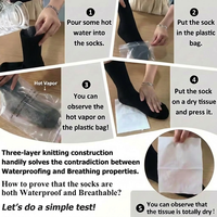 Chaussettes imperméables épaisses en nylon et élasthanne DWR, résistantes à l'eau, à prix d'usine OEM, pour jeunes, pour la neige, la chasse et la glace