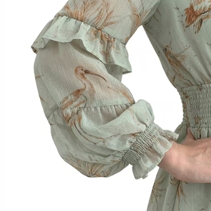 Lightweight Chiffon Floral Print Summer <strong>Dress</strong> for <strong>Brunch</strong> &amp; Outdoor Events - Product Image 5