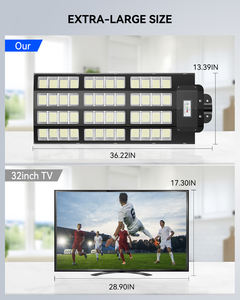 Süper Parlak IP66 Güneş Enerjili LED Sokak Lambası Hareket Radarı Sensörü Tespit Uzaktan Kumanda 3 Yıl Garantili Otoparklar İçin Yol Lambası - Product Image 2