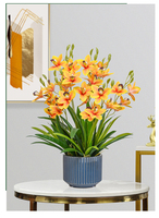 Set tanaman pot bunga anggrek buatan ruang tamu phalaenopsis