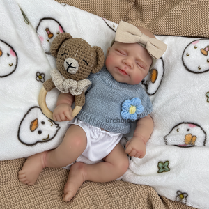 Auténtica 12 \ "Mini muñeca realista de silicona Reborn Baby Girl con cara gordita juguete suave para regalos de navidad - Product Image 1