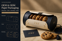 Boîtes d'emballage rondes en carton rigide personnalisées pour biscuits, chocolat, produits alimentaires