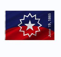 Drapeau Juneteenth 3x5 FT à expédition rapide, bannière murale décorative pour intérieur et extérieur