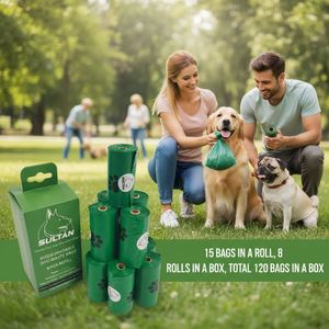 Sacs à déjections pour animaux de compagnie biodégradables sur mesure avec parfum OEM, extra épais, écologiques, sacs à crottes de chien - Product Image 3