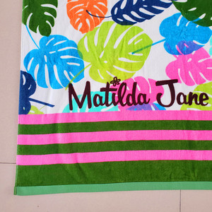 Serviettes <span class=keywords><strong>de</strong></span> <span class=keywords><strong>plage</strong></span> en velours <span class=keywords><strong>de</strong></span> coton imprimé réactif Matilda Jane Clothing - Product Image 4