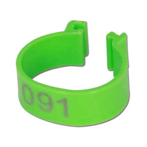 プラスチック製のカラフルな番号付きチキンクリップオンレッグリング調節可能なサイズ家禽アヒル鳩識別フットリング - Product Image 6
