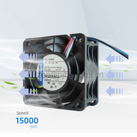 Ebmpapst 614J/Fan 6032 60x60x32mm 24V DC 14.2W 49 CFM 15000RPM IP20 modul daya bantalan bola kipas pendingin aksial