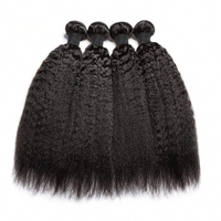 Lots de Cheveux Afro Kinky Lisses Brésiliens Vierge Remy 100% Naturels en Gros pour Tresses et Crochets pour Femmes Noires Double Trame 9A-11A