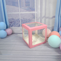 Cajas de Plástico Transparente para Globos, Letras y Bloques, Decoraciones para Fiestas de Cumpleaños y Bodas para Adultos, Regalos para Despedidas de Soltera y Revelación de Género