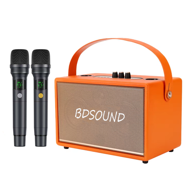 Blue Tooth Karaoke Speaker with 5000mAh Battery Music Player and KTV Microphone Recorder Plastic Material