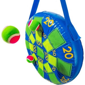 Jeu de fléchettes gonflable en PVC avec 3 balles de tennis, cible de 20*20 pouces pour enfants, jeu d'intérieur amusant avec des amis - Product Image 1