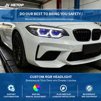 Phares HETOP F22 2014-2021 Série 2, double couleur, personnalisation spéciale, style OSS, LED DRL avant uniques, Plug and Play pour BMW