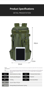 Cross border outdoor men's <b>backpack</b> one bag multi-purpose large capacity single shoulder Tote travel bag fishing pole <b>backpack</b> - Product Image 4