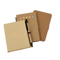 Carnet promotionnel A5 en papier kraft durable avec reliure thermique, impression personnalisée, notes adhésives et stylo – Idéal pour le bureau et l'école (vente en gros)