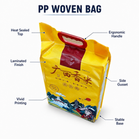 Sac à riz laminé en BOPP tissé recyclable 10kg 25kg avec logo personnalisé