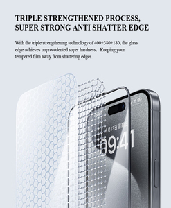 Protection d'Écran en Verre Trempé Incurvée 3D à Couverture Complète avec Kit de Pose Facile pour iPhone 16 15 14 <span class=keywords><strong>13</strong></span> - Product Image 6