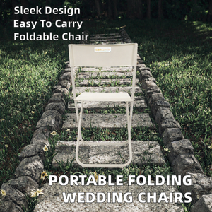 Chaise de jardin pliable portable en plastique avec structure métallique pour événements, mariages, villas et utilisation extérieure - Product Image 2