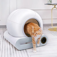 Bac à litière automatique intelligent pour chat, 65L, grande poubelle, WiFi 2,4 GHz, toilette pour chat autonettoyante avec capteur de poids pour chats de 1 à 8 kg