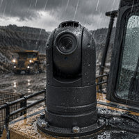 Caméra IP PTZ 4MP montée sur véhicule, zoom optique 10X, 360° °   Caméra mobile ONVIF à rotation continue pour patrouille de véhicules