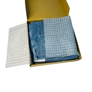 Papel de regalo de algodón impreso personalizado, embalaje de papel tisú de ropa recubierto de pulpa química para zapatos de alimentos envasados en cartón - Product Image 4