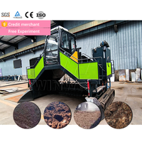 Retourneur de compost motorisé WINWORK à haute productivité avec certification ISO CE pour usine de fabrication d'engrais organiques