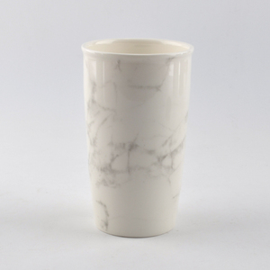 Venta al por mayor logotipo personalizado patrón de mármol de <span class=keywords><strong>doble</strong></span> pared de cerámica taza de viaje - Product Image 2