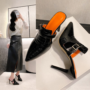 34 Sexy Sandales à talons hauts pour femme, à talon fin, à bout pointu, grande taille, pour l'extérieur et l'été - Product Image 2