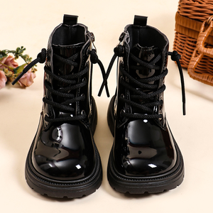 Bottes courtes noires personnalisées pour enfants, bottes à la cheville pour filles - Product Image 2