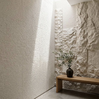 Panneaux muraux longs en marbre naturel à texture ardoise pour revêtement mural extérieur et murs de salle à manger de luxe