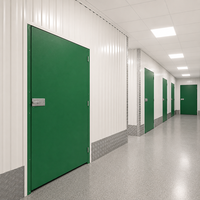 Unité de porte battante pour système de couloir unilatéral, avec casier de rangement, couvercle de colonne de plaque, serrure à clé sécurisée, pour entrepôt, école, atelier