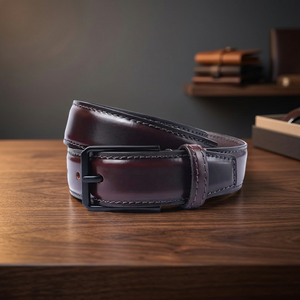 Wholesale Supplies Luxury Cow Hide Belts Steel Buckle Solid Square Design Eco-Friendly Vintage Adult Custom Low MOQ High Quality - Product Image 1