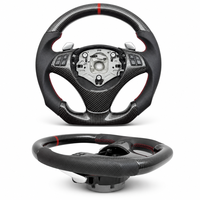 Volant personnalisé en fibre de carbone avec écran LED et palettes de changement de vitesse pour BMW Série E E90 E60 E46 E92 M3 E39 X5 E70 X6