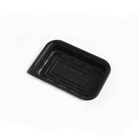 Boîte Bento Rectangulaire Jetable en Plastique PET pour Plats à Emporter – Contenant Alimentaire de Supermarché Revêtu Style Japonais