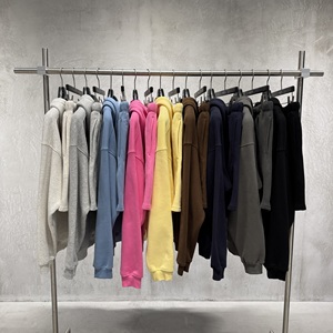 Sudadera de Invierno para Hombre con Forro Polar de Algodón, Logotipo Personalizado al por Mayor, 345 g/m², Cuello Redondo, Conjuntos de Sudaderas Extra Grandes para Hombre - Product Image 2