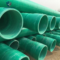 Tuyau en PRV époxy DN100-DN1200, à paroi intérieure lisse, utilisé pour les travaux de drainage d'eau potable et d'eaux usées municipales, avec bride assortie