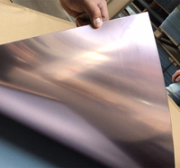 Plaque acrylique miroir or rose très vendue, miroir en plastique acrylique coulé pour caisson lumineux publicitaire