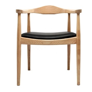 Bán Buôn Rắn Gỗ Ghế Ăn Với Da Ghế Nhà Bếp Phòng Ăn Chất Lượng Cao Kennedy Ghế Với Cánh Tay Bằng Gỗ - Product Image 6