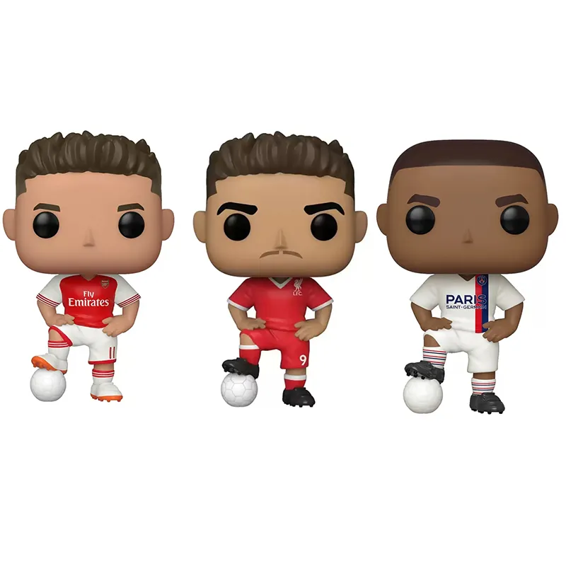 Personalizada hacer 3D deporte modelo juguete vinilo cabeza personaje figurita plástico PVC coleccionable Mini fútbol jugadores figura de acción