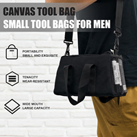Sac à outils en toile de 12 pouces avec bandoulière, organisateur robuste pour tournevis, poches latérales, vente en gros d'usine