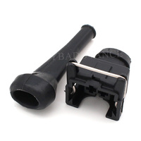 Conector de 2 pines Junior Power Mini Timer EV1 hembra para inyector de combustible con terminales y fundas de goma