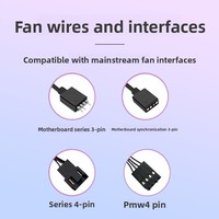 Boîtier de ventilateur à miroir infini double face personnalisé, éclairage ARGB, contrôle intelligent de la température PWM, fonctionnement silencieux, plastique fluide