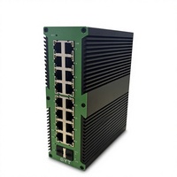 Nuevo y Original Switch PoE Industrial Gestionado Gigabit, 16 Puertos PoE, 2 Ranuras SFP para Fibra Óptica, Switch de Grado Industrial con Gestión