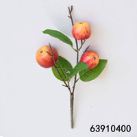 Enkelvoudige steel 7 hoofden Persimmon Oranje Rood 88cm Kunstmatige vruchten Milieuvriendelijk Halloween Feest Bruiloft Kerstmis Pasen Huis